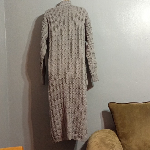 Grey 2XL women's long cardigan duster sweater - Picture 14 of 17